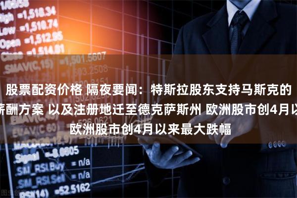 股票配资价格 隔夜要闻：特斯拉股东支持马斯克的560亿美元薪酬方案 以及注册地迁至德克萨斯州 欧洲股市创4月以来最大跌幅